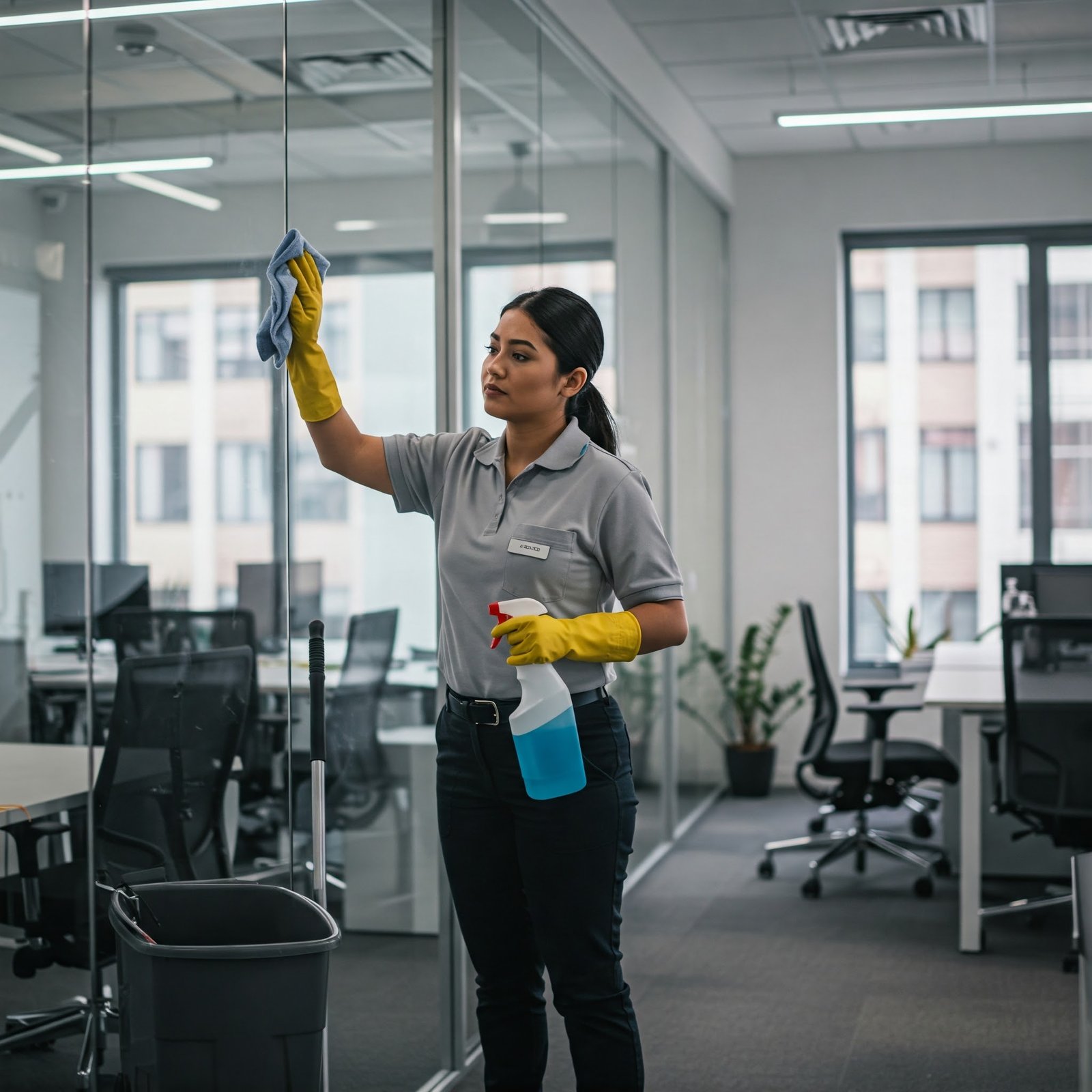 Professional office cleaning project